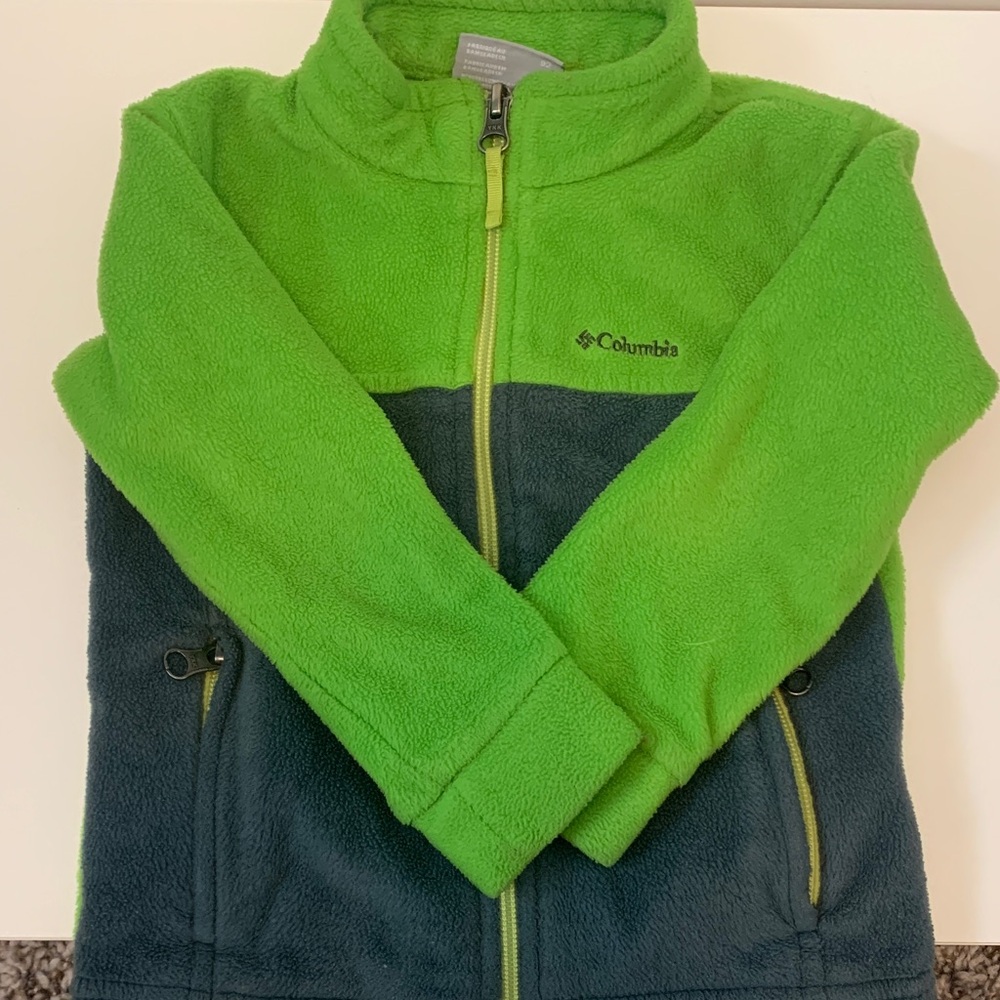 Columbia Kids Fleece jacket - 3T green and gray